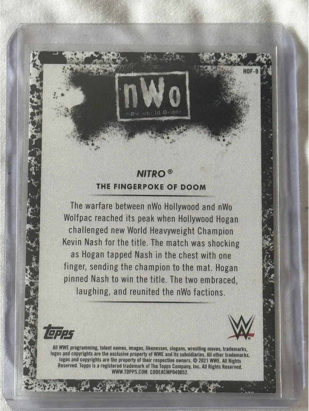2021 Topps WWE WCW NWO Hall of Fame Tribute #HOF-9 The Fingerpoke of Doom NM